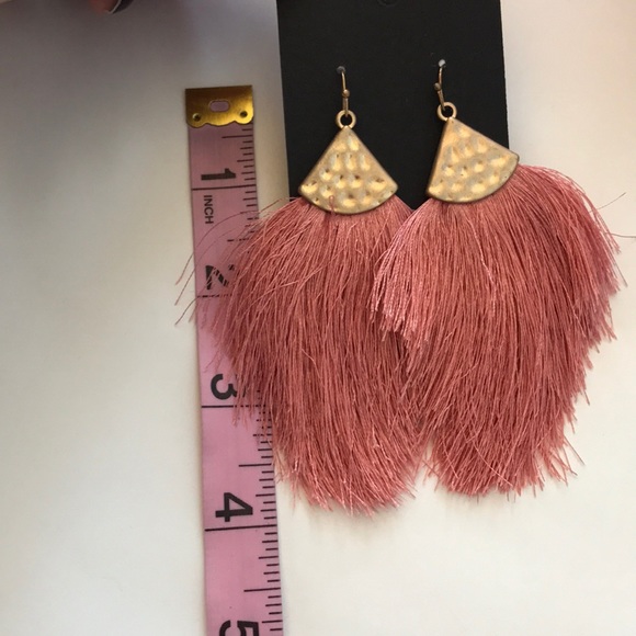 Fringe Drop Dangle Earrings - Picture 4 of 5